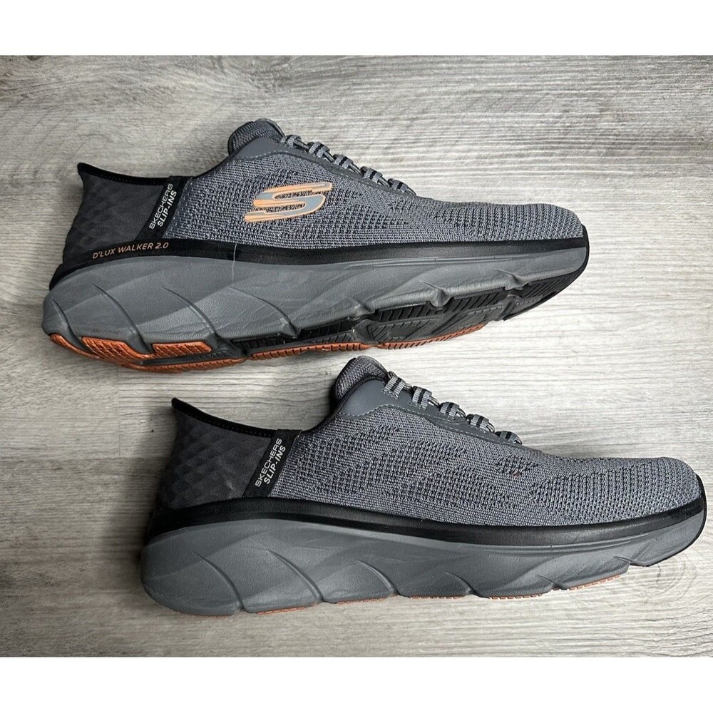 Skechers Slip-ins D'Lux Walker 2.0 Men's Sz 11.5WW Gray Sneakers Shoes